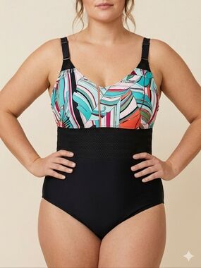 Sea Swimwear Lined Mesh One Piece Swimsuit 1X